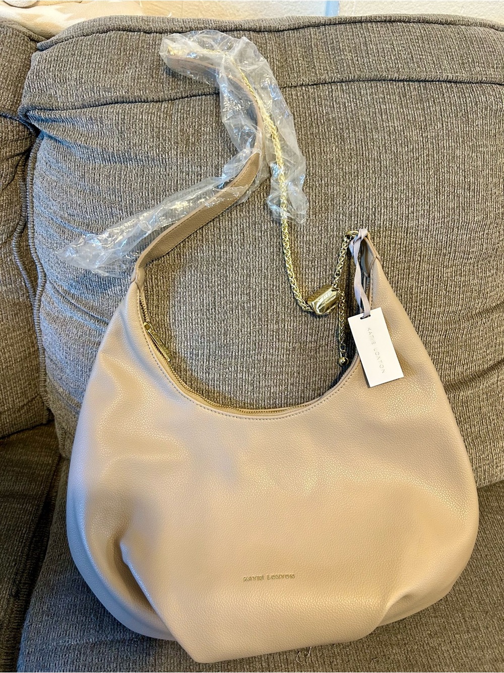 Katie Loxton Beige Pebbled Shoulder Bag New with Tags